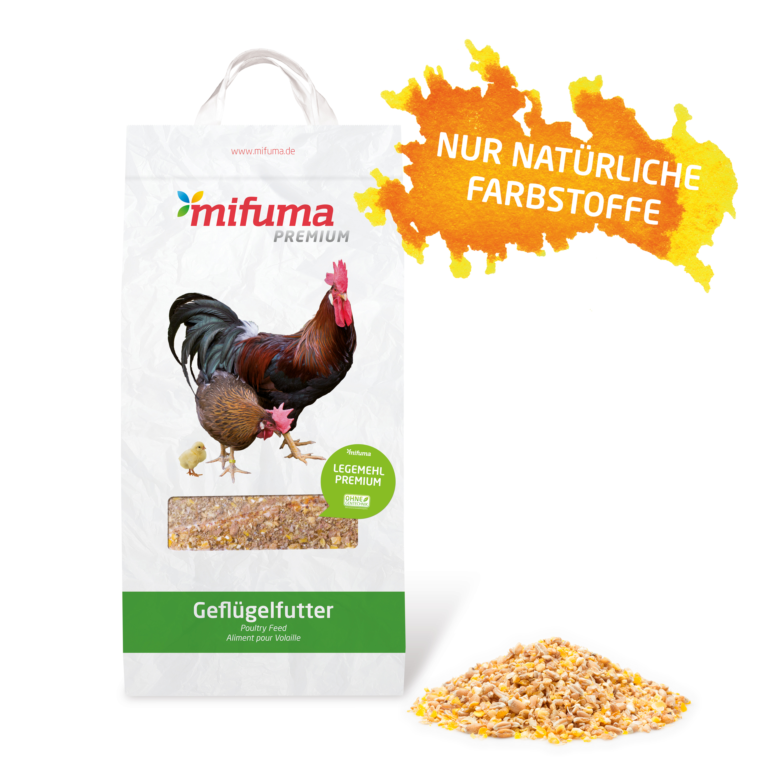 Hühnerfutter ohne künstliche Farbstoffe